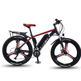 KT Mall Bike KT Mall Mountain Electric Bike 26" Magnesium Alloy Integrated Tire, 21 and 27 Speed Variable Speed E Bike with Removable 13AH Lithium-Ion Battery for Men Women Adults, Red