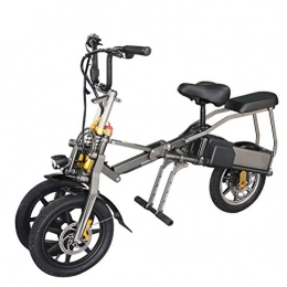 KUANDARMX Electric Bike KUANDARMX strong 36V 250W Foldable Mini Tricycle Electric Tricycle 14 Inches 10.4Ah High-End Electric Tricycle Folding Easily gift