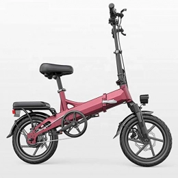 KUKU Bike KUKU 14 Inch Electric Mountain Bike, Foldable Electric Bike, Energy Recovery, 400W, 48V, Suitable for Teenagers, Adults And Office Workers, Red