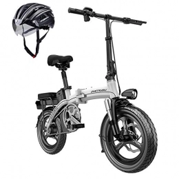 L-LIPENG Electric Bike L-LIPENG 14inch Folding Electric Bicycle 400w / 48v Motor Removable Lithium Battery top Speed 25km / h dual disc Brakes lcd Display Instrument, White, 23ah 110km