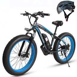L-LIPENG Electric Bike L-LIPENG Electric Mountain bike 26 Wheel 4.0 fat tire 25 mph max Speed with 350w Motor and 48v / 15ah Battery Removable Large Capacity Lithium-Ion Battery Professional 21 Speed Gears, Blue