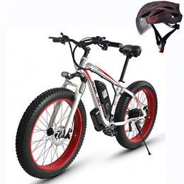 L-LIPENG Electric Bike L-LIPENG Electric Mountain bike 26 Wheel 4.0 fat tire 25 mph max Speed with 350w Motor and 48v / 15ah Battery Removable Large Capacity Lithium-Ion Battery Professional 21 Speed Gears, Red