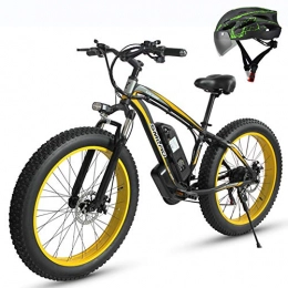 L-LIPENG Electric Bike L-LIPENG Electric Mountain bike 26 Wheel 4.0 fat tire 25 mph max Speed with 350w Motor and 48v / 15ah Battery Removable Large Capacity Lithium-Ion Battery Professional 21 Speed Gears, Yellow