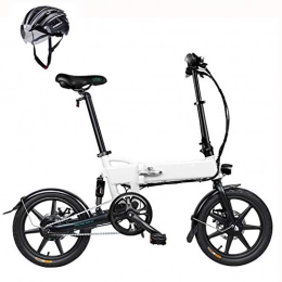 L-LIPENG Bike L-LIPENG Folding Electric Bicycle 250w Motor 36v / 7.8ah Lithium Battery Battery life 35km top Speed 25km / h 16-Inch Pneumatic Tires dual disc Brakes Lightweight Aluminum Alloy Frame, White
