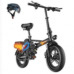 L-LIPENG Bike L-LIPENG Folding Electric bike 400w Motor and 48v / 6ah Battery dual disc Brakesand Three Working Modes14 Inch Electric Bicycle with lcd Display Suitable for Adults and Teenagers with Assembly, 6ah 30km