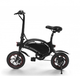 LaKoos Bike LaKoos Electric bicycle Foldable 36V electric bicycle with 6.0Ah lithium battery, city bicycle maximum speed 25 km / h, mechanical disc brake, weighs only 12KG-black