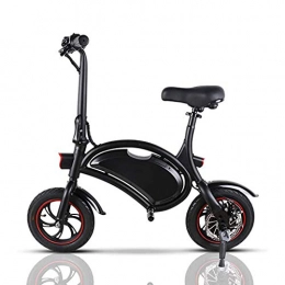 LALAWO Electric Bike LALAWO Folding Electric Bike, Compact City Bicycle 12 Inch 36V E-Bike with 4.4Ah Lithium Battery for Men Women Max Speed 25 Km / H, Black