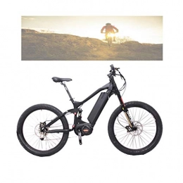 LALAWO Mountain Electric Bike, Super Power Electric Bicycle, Middle Drive 48V 1000W Full Suspension Mountain E-Bike Black