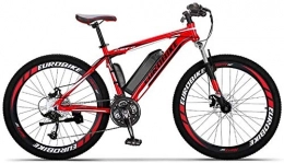 LAMTON Electric Bike LAMTON Adult Electric Mountain Bike, 36V Lithium Battery, Aerospace Aluminum Alloy 27 Speed Electric Bicycle 26 Inch Wheels (Color : A, Size : 60KM)