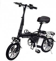 Lamyanran Electric Bike Lamyanran Fast Electric Bikes for Adults 14" Folding Electric Bike with 48V 10AH Lithium Battery 350w High-speed Motor for Adults -Black