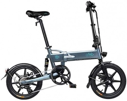 Lamyanran Electric Bike Lamyanran Fast Electric Bikes for Adults 16-inch Tires Folding Electric Bike 250W Motor 6 Speeds Shift Electric Bike for Adults City Commuting (Color : Grey)