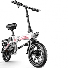 Lamyanran Bike Lamyanran Fast Electric Bikes for Adults Portable Easy to Store in Caravan, Motor Home, 14" Electric Bicycle / Commute Ebike, 48V Lithium-Ion Battery and Silent Motor E-Bike (Size : 100 km)