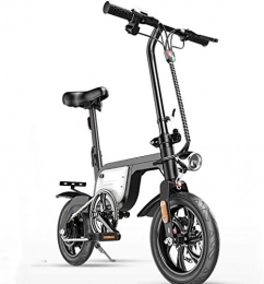 LAMTON Bike Langlin Foldable Electric Bike Bicycle for Adults Electric Assist Bike with 12"Shock-absorbing Tires, Maximum 40KM Running Distance, Aluminum Alloy Frame, Double Disc Brak, Portable Commuting Tool