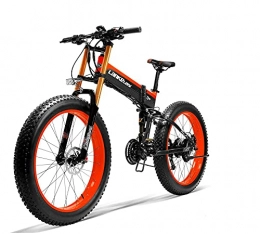 oein Electric Bike LANKELEISI adult electric bicycle, 1000W motor, 48V 10Ah, SHIMANO professional 27-speed gearbox, LCD intelligent riding assistance, anti-theft device 26 * 4.0 fat tire mountain bike (red)