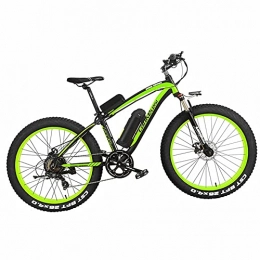 Brogtorl Bike LANKELEISI Adult Electric Bicycle, 48V 10AH 1000W XF4000 Multifunctional Electric Bicycle, CST26*4.0 tire 7-speed Mountain Folding Electric Bicycle(green 1000W)