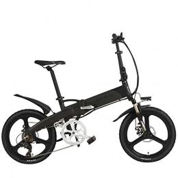 LANKELEISI Electric Bike LANKELEISI G660 Elite 20 Inches Folding Electric Bike, 48V Lithium Battery, Integrated Wheel, with Multifunction LCD Display, Pedal Assist Bicycle (Black Gray, 500W 14.5Ah)
