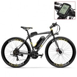 LANKELEISI Electric Bike LANKELEISI RS600 700C Pedal Assist Electric Bike, 36V 20Ah Battery, 300W Motor, Aluminum Alloy Airfoil-shaped Frame, Both Disc Brake, 20-35km / h, Road Bicycle (Grey-LCD, Plus 1 Spare Battery)