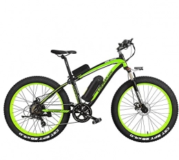 YUESUO Bike LANKELEISI XF4000 Electric bicycle, adult electric bicycle with 1000W brushless motor, 26”Fat tire electric bicycle, 48V 16AH Removable lithium battery with anti-theft device(Green, Spare Battery)