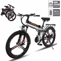 LAOHETLH Electric Bike LAOHETLH Full Suspension Mountain Bikes Folding Mountain Bike with 48V it can Move Large Capacity 8Ah Battery with oil Brake Electric Mountain Bike Aluminum Alloy Lightweight Bicycle Adult Bicycle