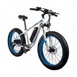 LDGS Bike LDGS ebike Electric Bike Adults 1000W Motor 48V 17Ah Lithium-Ion Battery Removable 26'' 4.0 Fat Tire Ebike 28MPH Snow Beach Mountain E-Bike Shimano 7-Speed (Color : Blue)