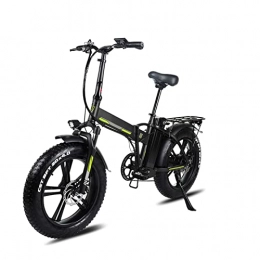 LDGS Bike LDGS ebike Electric Bike Foldable for Adults Electric Bicycles 500W / 750W 48V 15Ah Battery 20 Inch 4.0 CST Fat E-Bike (Color : Black, Size : 48v 500w 20Ah)