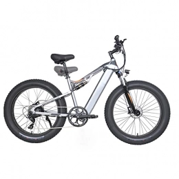 LDGS Bike LDGS ebike Electric Bike for Adults 750W Electric Mountain Bicycle 26 * 4.0 Fat inch Tire 48V Removable Battery Ebike (Color : Dark Grey, Number of speeds : 9)