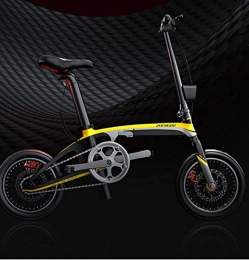 LOO LA Electric Bike Lding Electric Bike for Adults, 250W Brushless Motor 14" Eco-Friendly Electric Bicycle with Removable 36V Lithium-Ion Battery Front and rear mechanical brake discs, Yellow