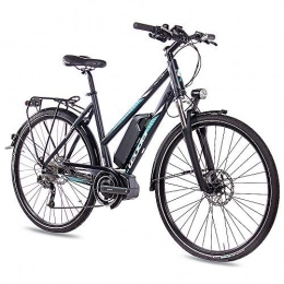 Leader 28Inch Electric Bike Hybrid City Bike Women's Bicycle Motion with 9g Deore SLX & Shimano Steps Grey Matt