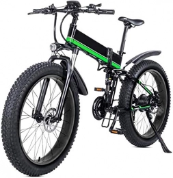 Leifeng Tower Electric Bike Leifeng Tower High-speed 26 Electric Folding Mountain Bike with Removable 48v 12ah Lithium-ion Battery 1000w Motor Electric Bike E-bike with Lcd Display and Removable Lithium Battery (Color : Green)