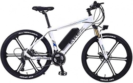 Leifeng Tower Electric Bike Leifeng Tower High-speed 26 Inch Electric Bike Electric Mountain Bike 350W Ebike Electric Bicycle, 30Km / H Adults Ebike with Removable Battery, Suitable for All Terrain (Color : White)