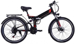 Leifeng Tower Electric Bike Leifeng Tower High-speed 26 Inch Electric Bike Folding Mountain E-Bike 21 Speed 36V 8A / 10A Removable Lithium Battery Electric Bicycle for Adult 300W Motor High Carbon Steel Material (Color : Black)