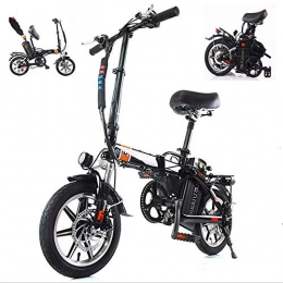 Leifeng Tower Electric Bike Leifeng Tower High-speed 48V / 250W / 14 Inch Light Folding Electric Bike for Adults, Smart Folding Electric Car, on Behalf of Driving Portable Series with 10-20Ah Battery (Size : 15AH)