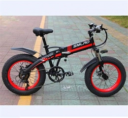 Leifeng Tower Electric Bike Leifeng Tower High-speed Electric Bicycle Foldable Lithium Battery Assisted Bicycle Snow Beach Mountain Bike Double Disc Brake Fitness Commuting (Color : Red, Size : 48V)