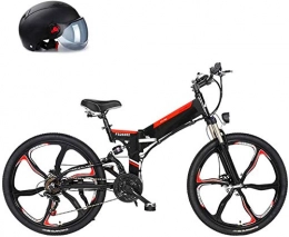 Leifeng Tower Bike Leifeng Tower High-speed Electric Bike 26'' Adults Electric Bicycle / Electric Mountain Bike, 25KM / H Ebike with Removable 10Ah 480WH Battery, Professional 21 Speed Gears, Black (Color : Black)