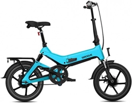 Leifeng Tower Bike Leifeng Tower High-speed Electric Bike, Foldable Bike With 250W Brushless Motor, App Support, 16 Inch Wheel Max Speed 25 Km / h E-Bike For Adults And Commuters (Color : Blue)