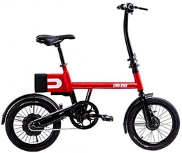 Leifeng Tower Electric Bike Leifeng Tower High-speed Folding Electric Bike Removable Lithium-Ion Battery for Adults 250W Motor 36V Urban Commuter Folding E-Bike City Bicycle Max Speed 25 Km / H (Color : Red)