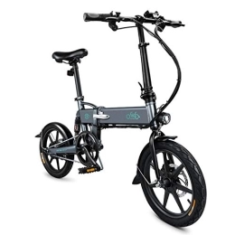 LFANH Bike LFANH Electric Folding Bike 250Watt Motor Ebike Tires, 16 Inch Adjustable City Bike with 36V 7.8Ah Rechargeable Lithium Battery & Headlight, for Adult Unisex Commuting, Gray