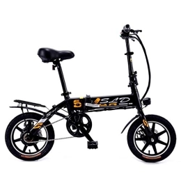 LFANH Electric Bike LFANH Electric Scooter, Folding Electric Bike with 250W Motor / 8.0 Ah Battery, Max Speed 25Km / H / Max Load 150Kg, Standard 14 Inch City E-Bike / Bicycle, Black
