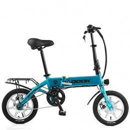 LFANH Bike LFANH Electric Scooter, Folding Electric Bike with 250W Motor / 8.0 Ah Battery, Max Speed 25Km / H / Max Load 150Kg, Standard 14 Inch City E-Bike / Bicycle, Blue