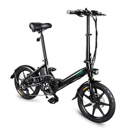 Lhlbgdz Bike Lhlbgdz Electric Bike 14in 250W Mini Variable Speed Folding Power Assist Electric Bicycle Moped E-Bike, Black