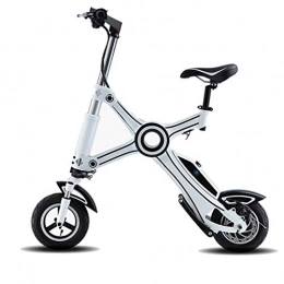 LHY RIDING Bike LHY RIDING 10-Inch Folding Electric Car - Electric Bicycle - Mini Electric Bicycle - Lithium Battery Electric Car (Without Battery), White, 12inch