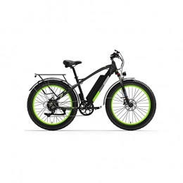 Liangsujian Electric Bicycle,1000W 48V Electric Bike, 26 Inch Snow Bike Bicycle, Front & Rear Hydraulic Disc Brake (Color : Green, Size : 1000w)