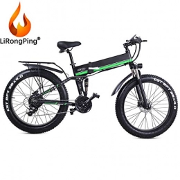 LiRongPing Electric Bike Lightweight Electric Bike Electric Bicycles, 1000W E-bike with 26 Inch Fat Tire, Removable 48V 12.8 AH Lithium-Ion Battery Pedelec City Bike