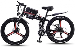 PIAOLING Electric Bike Lightweight Electric Mountain Bike, Folding 26-Inch Hybrid Bicycle / (36V8ah) 21 Speed 5 Speed Power System Mechanical Disc Brakes Lock, Front Fork Shock Absorption, Up To 35KM / H Inventory clearance