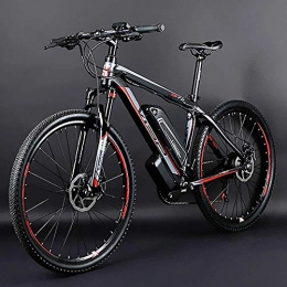 Lincjly Bike Lincjly 2020 Upgraded Electric mountain bike, 26-inch hybrid bicycle / (36V10Ah) 24 speed 5 speed power system mechanical disc brakes lock front fork shock absorption, up to 35KM / H, Travel freely