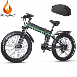 LiRongPing Electric Bike LiRongPing Foldable Electric Mountain Bike, Removable 48v / 12.8ah Lithium Battery-Range Of Mileage 30-90km, 26-Inch Electric Bicycle Bikes Commute Ebike