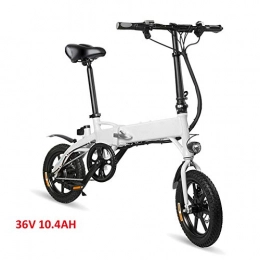 LIU Bike LIU Ebike Foldable Electric, Bike with 250W Motor, 25km / h Max Speed, and Three Working Modes, 120kg Payload for Adult (10.4Ah), White