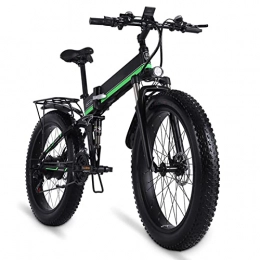 LIUD Bike LIUD 1000W Folding Electric Bikes for Adults Men 26 Inch Fat Tire Electric Mountain Bikes 25 MPH Electric Bicycle E Bikes (Color : Green)