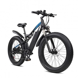 LIUD Electric Bike LIUD Electric Bicycles For Men 1000W 26 Inch Fat Tire Adult Snow Electric Bike 48V Motor 17ah MTB Mountain Aluminum Alloy Electric Bicycle (Color : Black)