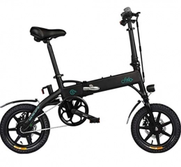 LIXUE Electric Bike LIXUE 14 Inch Tires E-bike 3 Riding Modes 25km / h 7.8Ah Lithium Battery, Saddle Adjustable, Dual Disc Brakes Electric Bicycle for Commuting, Black